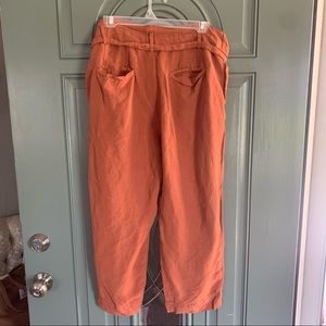 Madewell linen paper bag waist pants